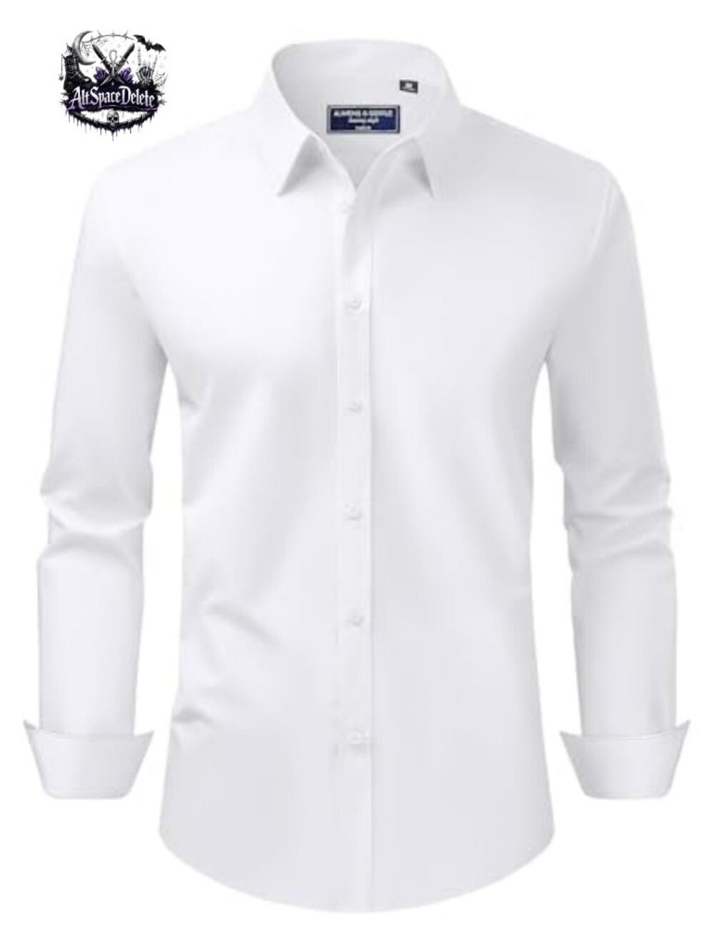 Men's Regular Fit Stretch Stain Shield Long Sleeve Button Down Dress Shirt